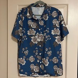 Men’s Flower Button Up